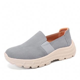 Kobiety Solid Color Casual Slip On Wygodne Sportowe Buty Do Chodzenia