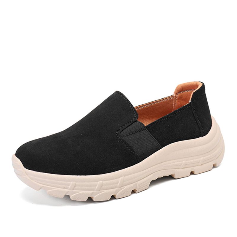 Kobiety Solid Color Casual Slip On Wygodne Sportowe Buty Do Chodzenia