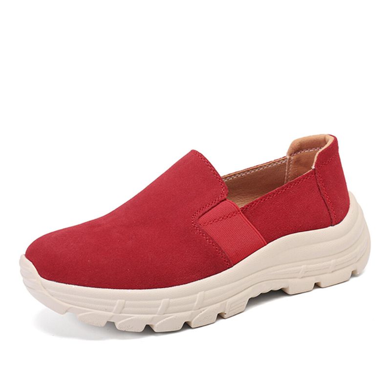 Kobiety Solid Color Casual Slip On Wygodne Sportowe Buty Do Chodzenia