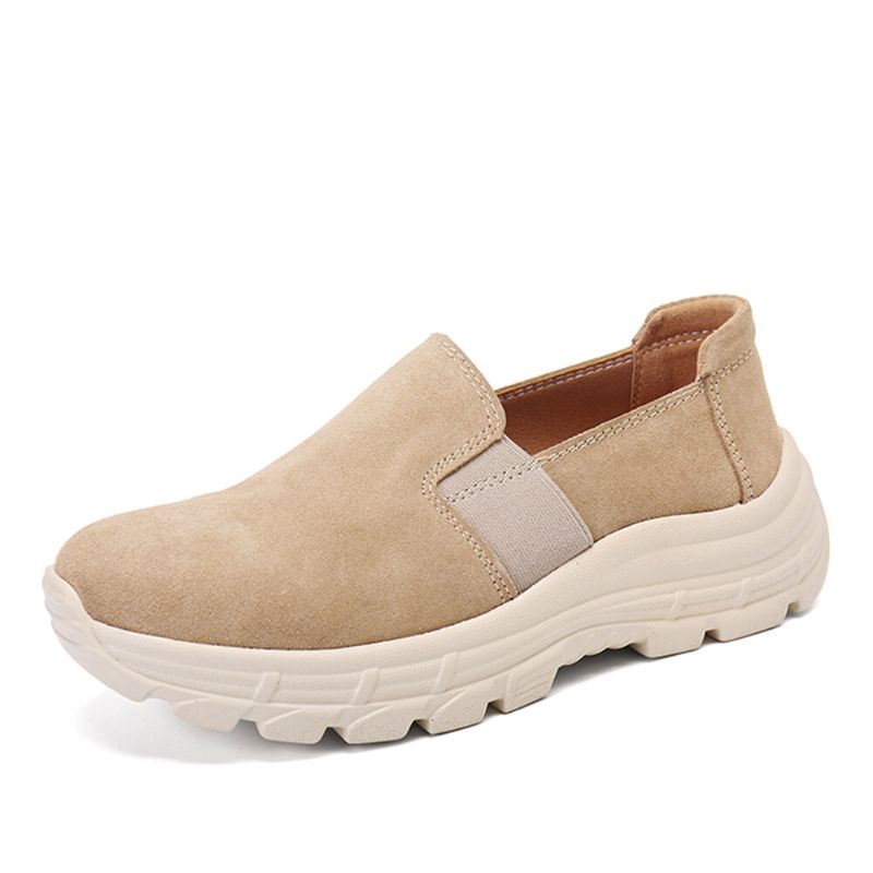 Kobiety Solid Color Casual Slip On Wygodne Sportowe Buty Do Chodzenia