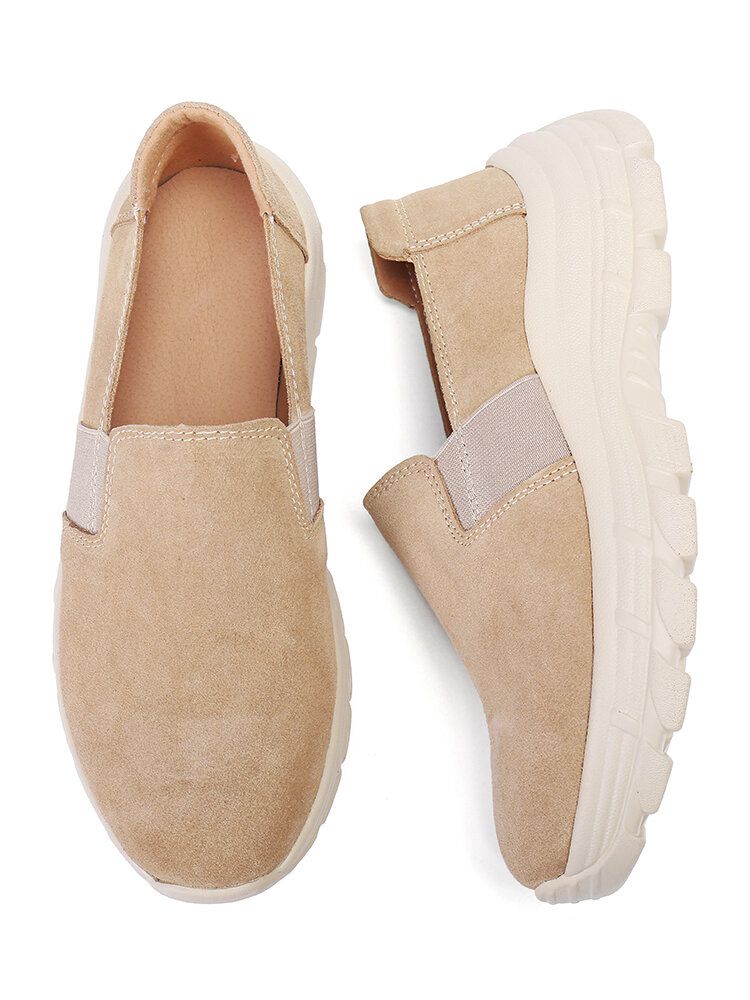 Kobiety Solid Color Casual Slip On Wygodne Sportowe Buty Do Chodzenia