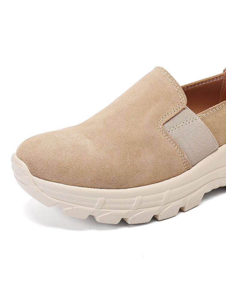 Kobiety Solid Color Casual Slip On Wygodne Sportowe Buty Do Chodzenia