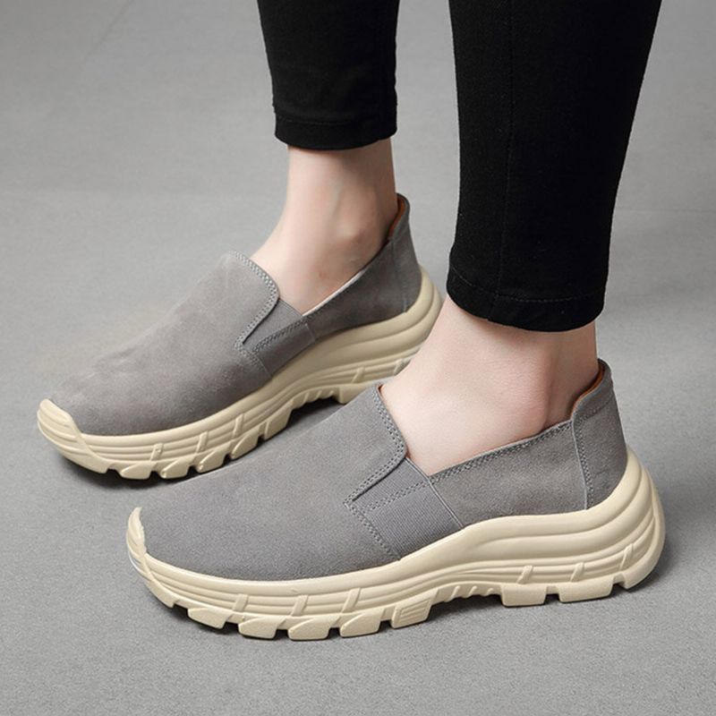 Kobiety Solid Color Casual Slip On Wygodne Sportowe Buty Do Chodzenia