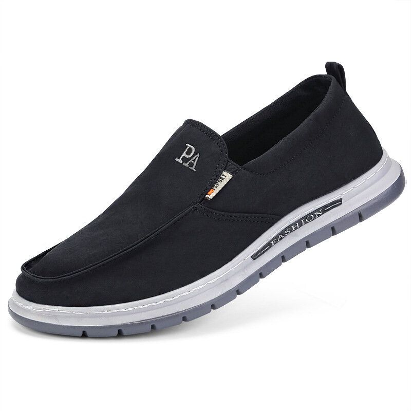 Męskie Oddychające Miękkie Podeszwy Pure Color Slip On Old Peking Casual Cloth Buty